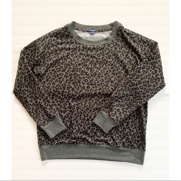 NEW Splendid Charcoal Heather Gray Black Leopard 2 Piece Loungewear Size XS - Picture 7 of 8